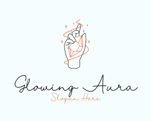 Hand Crystal Jewelry logo design