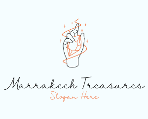 Hand Crystal Jewelry logo design