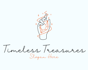 Hand Crystal Jewelry logo design