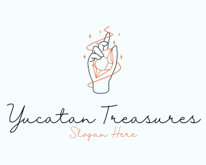 Hand Crystal Jewelry logo design