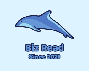 Blue Diving Dolphin logo design