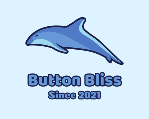 Blue Diving Dolphin logo design