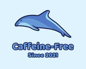 Blue Diving Dolphin logo design