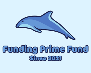 Blue Diving Dolphin logo design