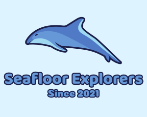 Blue Diving Dolphin logo