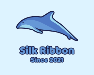 Blue Diving Dolphin logo design