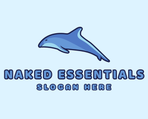 Blue Diving Dolphin logo design