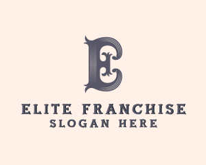 Creative Seamstress Boutique Letter E logo design