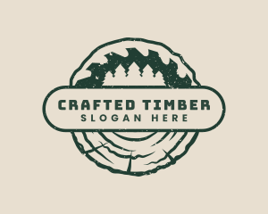 Woodwork Saw Timber logo design