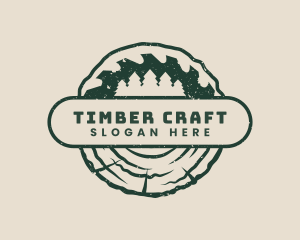 Woodwork Saw Timber logo design