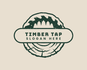 Woodwork Saw Timber logo design