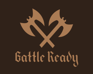 Medieval Battle Axe  logo design