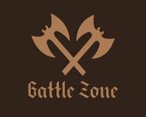 Medieval Battle Axe  logo design