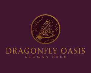 Luxury Dragonfly Insect  logo design