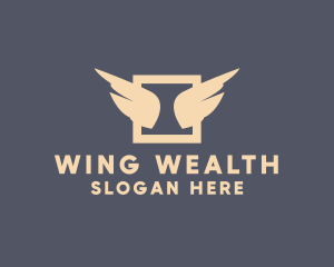 Modern Feather Wings logo design