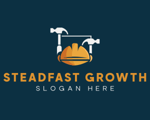 Hammer Hard Hat Construction logo