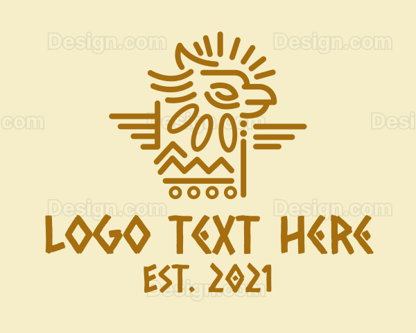 Tribal Aztec Eagle Logo