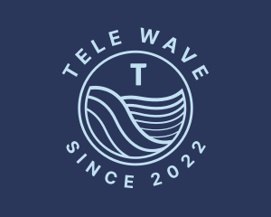 Ocean Tide Wave logo design