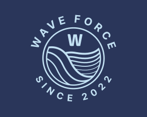 Ocean Tide Wave logo design