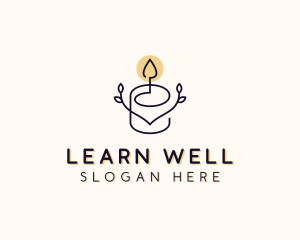 Wax Candle Wellness logo design