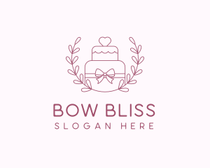 Wedding Cake Wreath logo design