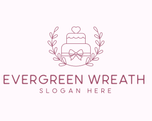 Wedding Cake Wreath logo design