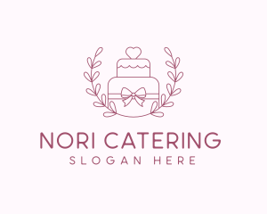 Wedding Cake Wreath logo design