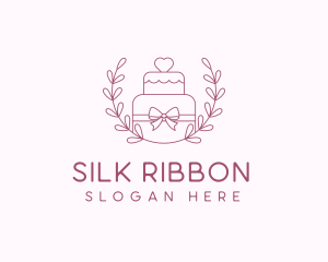 Wedding Cake Wreath logo design