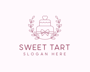 Wedding Cake Wreath logo design