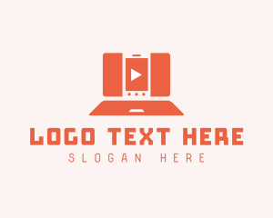 Laptop Play Button logo