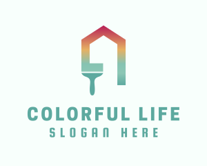 Colorful Home Painter logo design