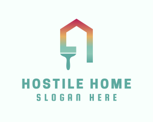 Colorful Home Painter logo design