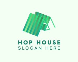 Striped Roof House logo design