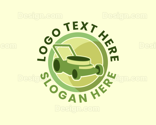 Lawn Mower Gardening Logo