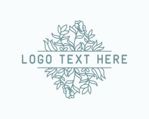 Wreath Flower Wedding logo