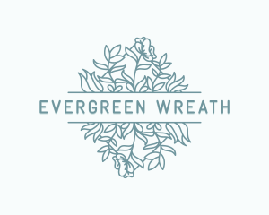 Wreath Flower Wedding logo design