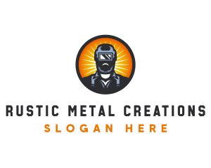 Metalwork Industrial Worker logo design