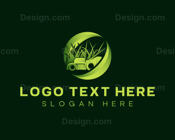 Lawn Grass Cutter Logo