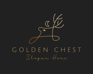 Deluxe Golden Deer logo design