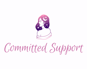 Galaxy Beauty Woman logo design