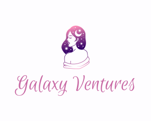 Galaxy Beauty Woman logo design