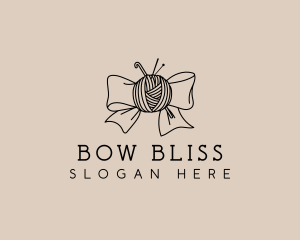 Ribbon Yarn Sewing logo design