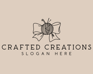 Ribbon Yarn Sewing logo design