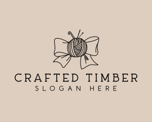 Ribbon Yarn Sewing logo design