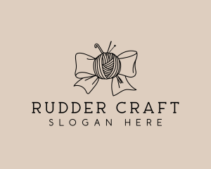 Ribbon Yarn Sewing logo design