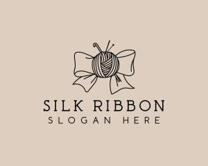 Ribbon Yarn Sewing logo design