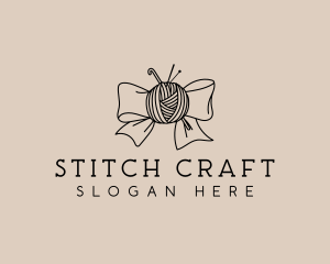 Ribbon Yarn Sewing logo design