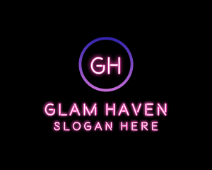 Neon Lights Bar  logo design