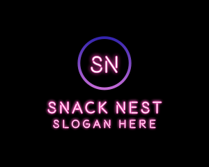 Neon Lights Bar  logo design