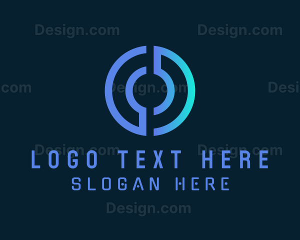 Simple Tech Letter O Logo